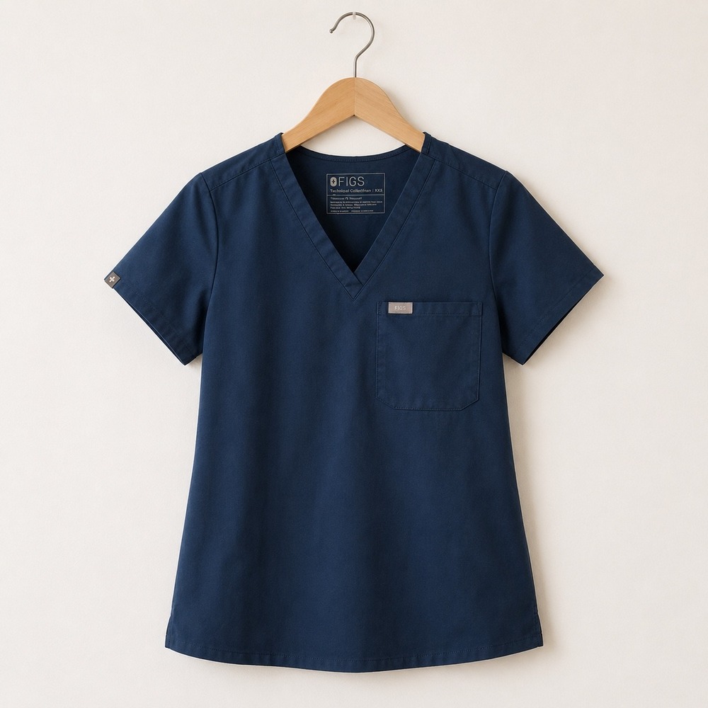 FIGS Catarina One-Pocket Scrub Top Navy Blue XXS FW1000 Technical Collection